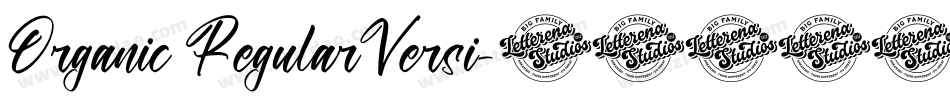 Organic RegularVersi字体转换